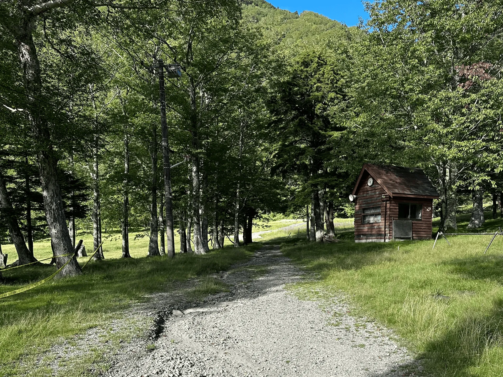 "The beginning of the hiking trail at Yumoto Onsen"